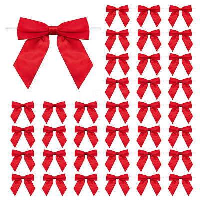 36Pcs Polyester Packaging Ribbon Bowknot AJEW-ME0003-02B-1