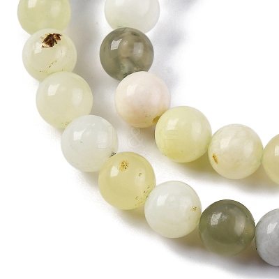 Natural New Jade Beads Strands X-G-F591-16-8MM-1