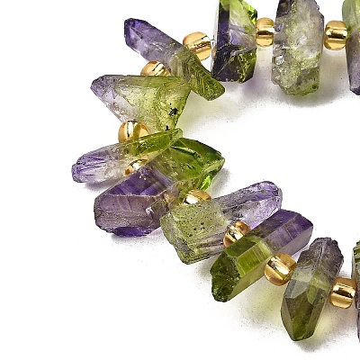Electroplated Natural Quartz Crystal Beads Strands G-F800-D10-1
