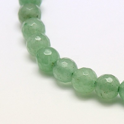 Natural Green Aventurine Beads Strands X-G-M037-6mm-01-1