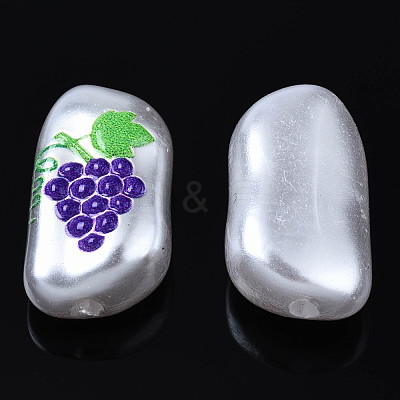3D Printed ABS Plastic Imitation Pearl Beads KY-S163-436-1