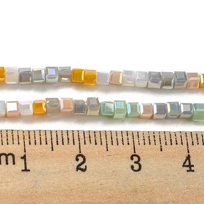 Electroplate Glass Beads Strands EGLA-F121-FR-B02-1