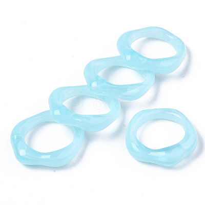 Transparent Resin Finger Rings RJEW-T013-001-F04-1