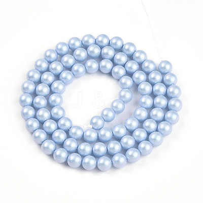 Baking Paint Pearlized Glass Pearl Bead Strands HY-N002-5mm-C04-1