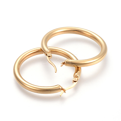 201 Stainless Steel Hoop Earrings EJEW-A052-19E-G-1