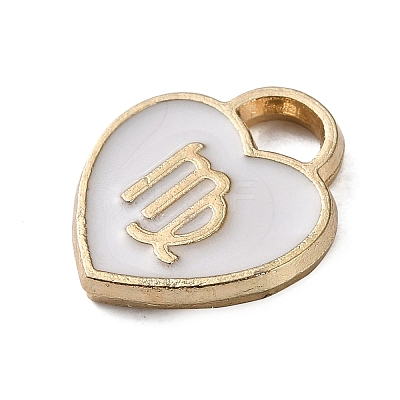 (Defective Closeout Sale: Enamel Yellowing) Golden Alloy Enamel Charms ENAM-XCP0001-47A-1