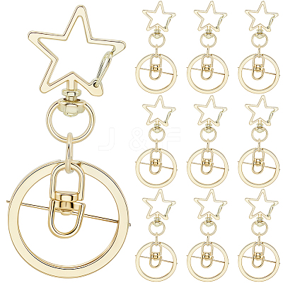 18Pcs Alloy Swivel Keychain Clasps KEYC-SP0001-48A-G-1