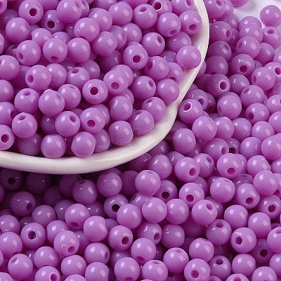 Opaque Acrylic Beads SACR-A007-01C-25-1