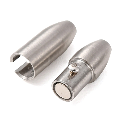 304 Stainless Steel Locking Tube Magnetic Clasps STAS-A151-02A-P-1