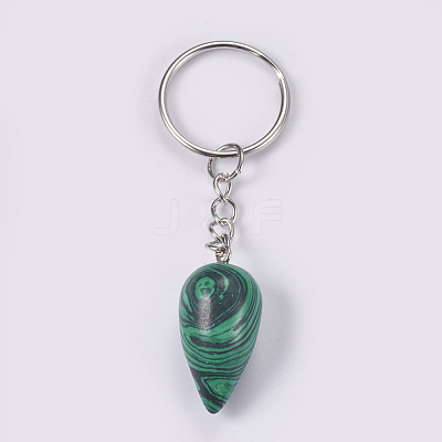 Synthetic Malachite Keychain KEYC-P041-B05-1