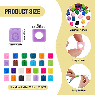 150Pcs Opaque Acrylic European Beads SACR-TA0001-59B-1