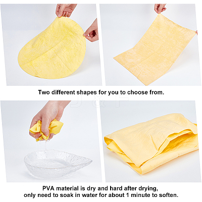 2 Sheets 2 Style PVA Absorbent Towel Clay Sculpture Auxiliary Tool DIY-OC0004-26-1