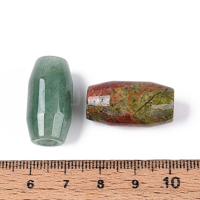 Natural & Synthetic Mixed Stone European Beads G-T142-68-1
