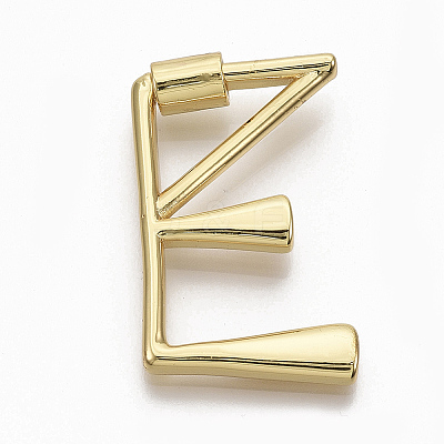Brass Screw Carabiner Lock Charms LS-KK-T046-001G-E-NF-1