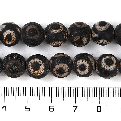 Tibetan Style dZi Beads G-K166-02-10mm-L3-01-1