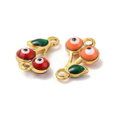 Rack Plating Brass Enamel Pendants KK-CJC0008-03G-1