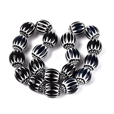 Handmade Millefiori Glass Barrel Beads LA-N002-17A-1