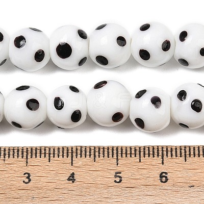 Handmade Lampwork Beads LAMP-D002-10mm-01F-1