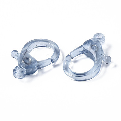 Transparent Acrylic Lobster Claw Clasps TACR-T023-01A-01-1