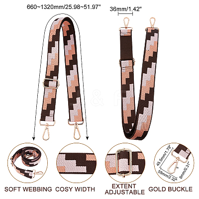 1Pc Flat Polyester Bag Strap FIND-PH0002-61D-1