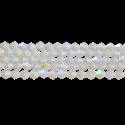 Imitation Jade Electroplate Glass Beads Strands EGLA-A039-J4mm-L06-1