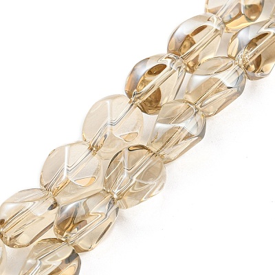 Full Plated Electroplate Glass Beads Strands EGLA-G037-04A-FP03-1