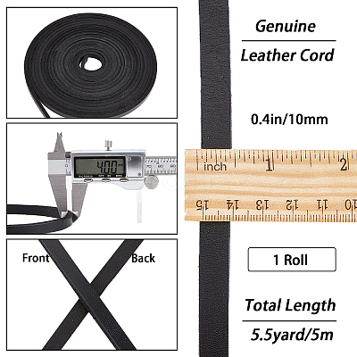 Flat Cowhide Leather Cord WL-GF0001-10D-02-1