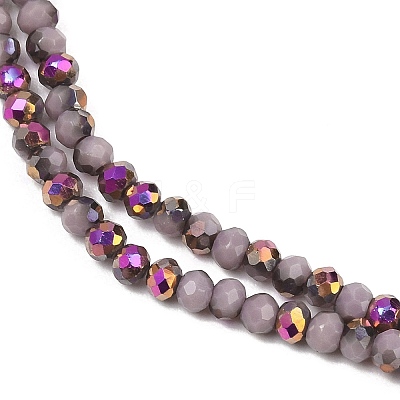 Electroplate Glass Beads Stradns EGLA-H114-02B-10-1