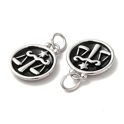 304 Stainless Steel Enamel Pendants STAS-A080-43P-12-1