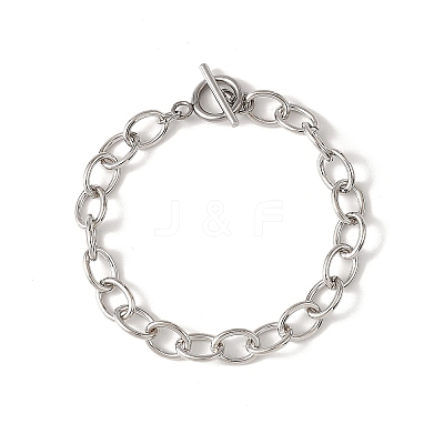 Brass Cable Chains Bracelets for Women BJEW-JB12782-1