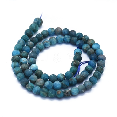 Natural Apatite Beads Strands G-E561-03-6mm-1