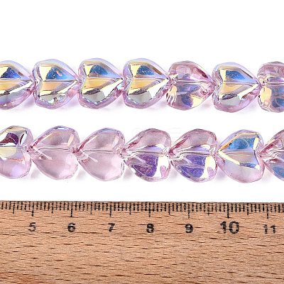 Electroplate Transparent Glass Beads Strands EGLA-N056-01A-05-1
