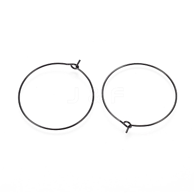 316L Surgical Stainless Steel Hoop Earring Findings STAS-D164-01B-1