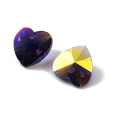 Electroplate Glass Charms GGLA-Z002-02D-1
