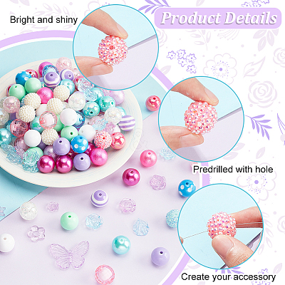 20 Style Mixed Style Acrylic Beads Sets OACR-PH0004-07-1