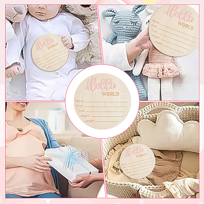 Wooden Baby Photo Props WOOD-WH0002-56A-1
