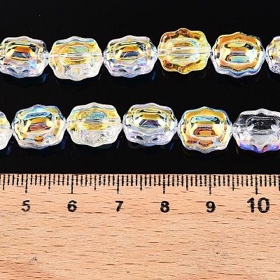Electroplate Glass Beads Strands EGLA-T021-05B-1