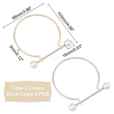 4Pcs 2 Colors Alloy Handles FIND-WR0004-91-1