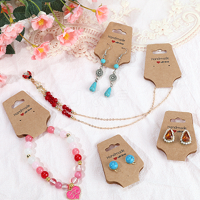 200Pcs Cardboard Fold Over Paper Display Hanging Cards CDIS-SP0001-01-1