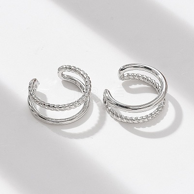 Brass Cuff Earrings EJEW-I249-16P-1