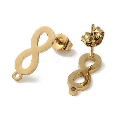 Ion Plating(IP) 304 Stainless Steel Stud Earring Findings STAS-I206-86G-1