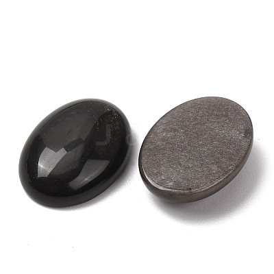 Natural Silver Sheen Obsidian Cabochons G-G741-18x25mm-23-1
