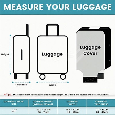Non-woven Fabric Luggage Dust Cover AJEW-WH20816-089C-1