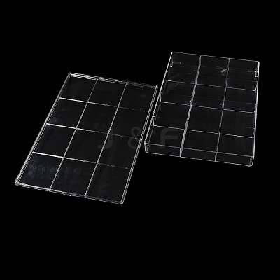 12 Grids Plastic Bead Containers with Cover CON-K002-03A-1
