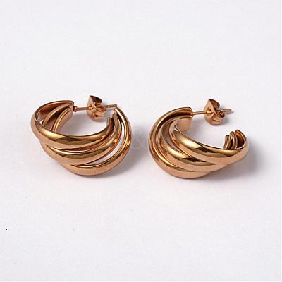 304 Stainless Steel Stud Earrings EJEW-L178-03-1