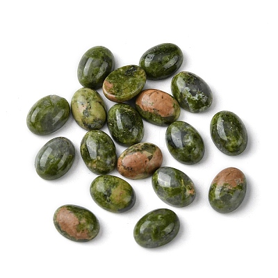 Natural Unakite Cabochons G-A094-01B-50-1