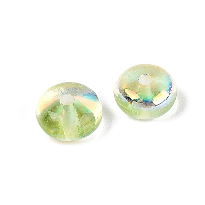 Baking Paint Electroplate Transparent Glass Beads EGLA-Q141-01B-A11-1