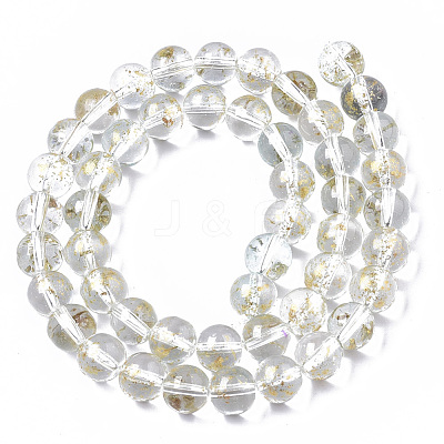 Transparent Spray Painted Glass Bead Strands GLAA-N035-03C-B09-1