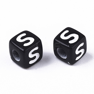 Opaque Acrylic Beads SACR-N002-01S-1
