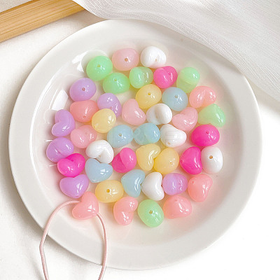 Opaque Acrylic Beads OACR-H038-26-1